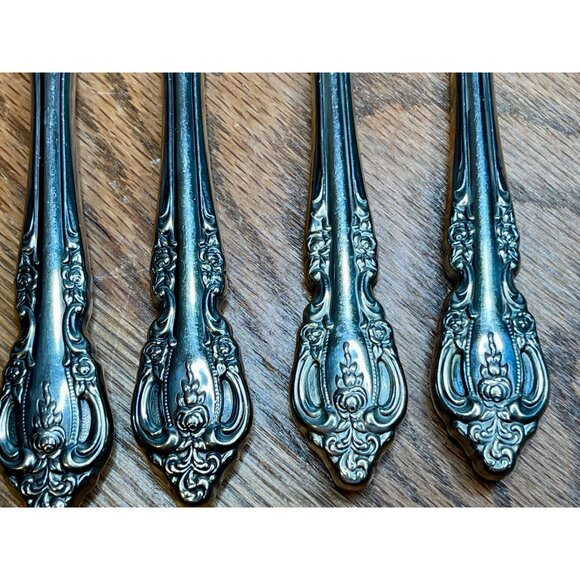 Set of 4 Oneida Brahms  Dinner Knives Hollow  community stainless flatware 9" - Picture 10 of 11